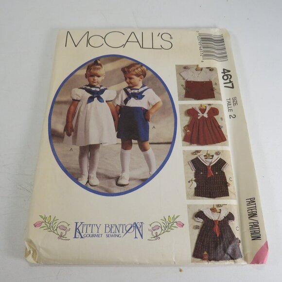 McCalls 4617 Clothing Pattern Kitty Benton (complete) Size 2 Boys & Girls - Picture 2 of 5